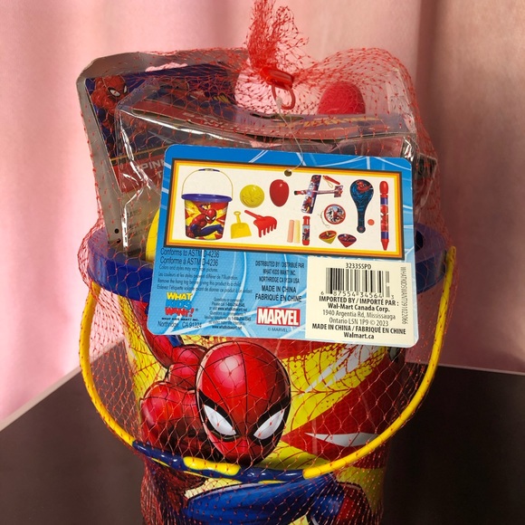 Marvel Spiderman licensed summer toy sand bucket New with tag - Picture 2 of 3